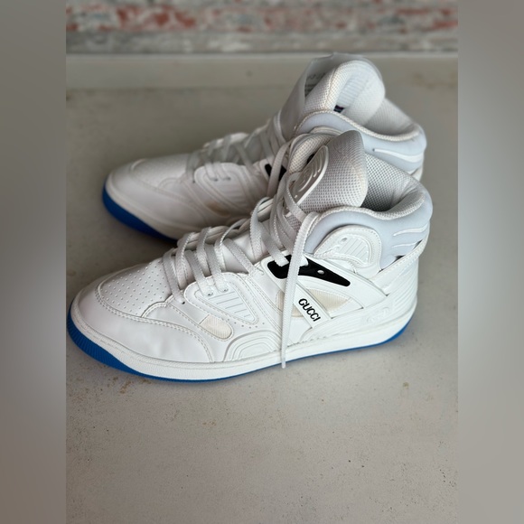 Gucci Basket high-top sneakers men’s US size 8 - Picture 2 of 16